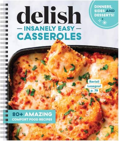 Delish Caçarolas incrivelmente fáceis – Mais de 80 receitas incríveis de comidas confortáveis – Este planejador tem refeições de qualidade de restaurante rápidas e fáceis que você pode cozinhar convenientemente em casa!