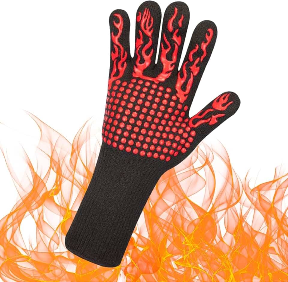 Luva Termica Para Churrasco Churrasqueiro Alta Temperatura Cozinha Forno Profissional Até 600ºC De 10 a 15 Segundos