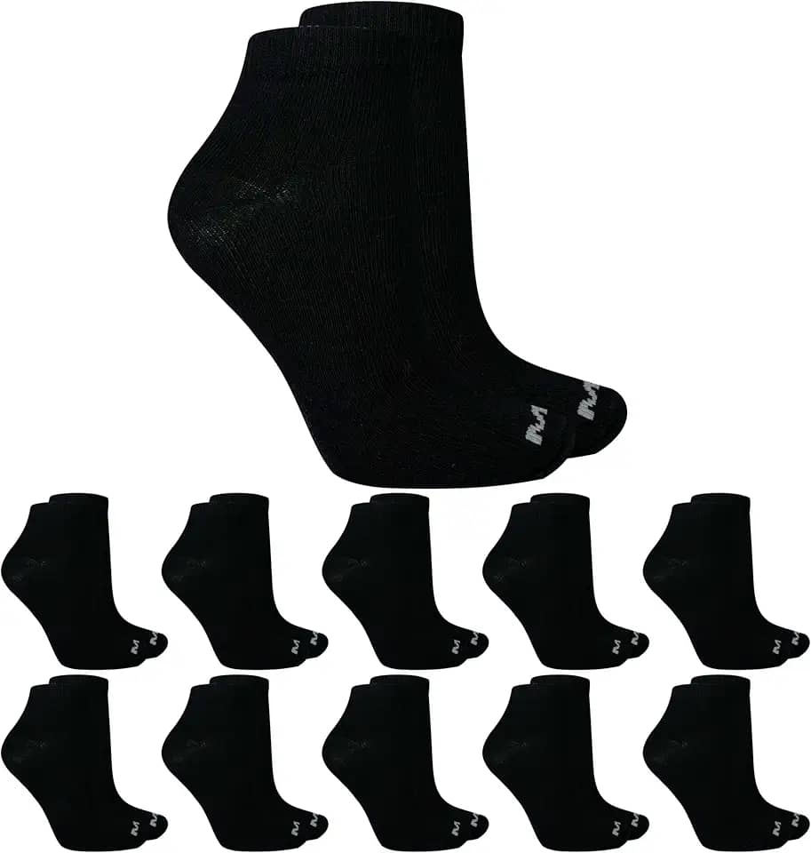 Kit 10 Pares de Meia Cano Curto Esportiva Fina Algodão Mash