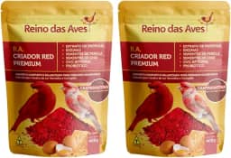2 Farinhada RA Criador Red Premium 400g - Reino das Aves