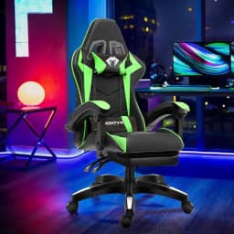 Cadeira Ergonomica Gamer Com Apoio Para Os Pés(Verde)