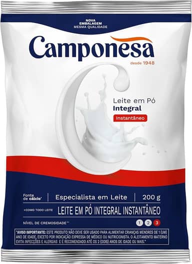 Camponesa Leite em Pó Integral Instantâneo 200g
