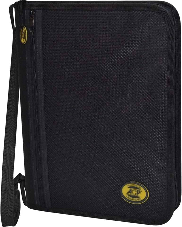 Acp 918, Fichário com Zipper e Alça Teen, Preto