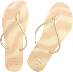 Chinelo Havaianas Tube Gloss Feminino - Cor Bege Palha - Tamanho 35/36