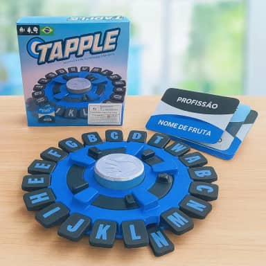 Jogo de Palavras STOP em Português, Roda de Letras com 144 Categorias, Jogo de Tabuleiro para ate 8 Jogadores com Temporizador