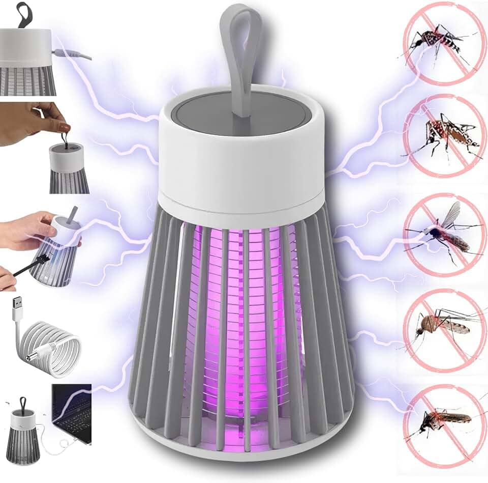Luminaria Mata Mosquito Eletrica, Armadilha Repelente de Pernilongo com Luz Ultravioleta, Lampada de Choque para Combate a Dengue, Proteção Portátil Contra Inseto, LED USB com Luz UV Anti Mosca PREIS