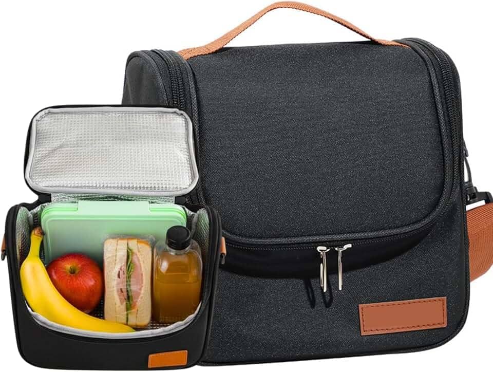 BOLSA TERMICA, MARMITA, PEQUENA, LANCHEIRA, ALÇA OMBRO, TRABALHO, PASSEIO ACADEMIA, PRETA, ESCOLA (Preta)