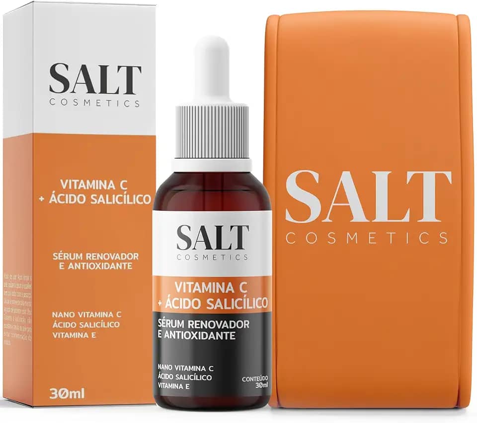 Sérum Renovador + Antioxidante - 20% Nano Vitamina C + 2% Ácido Salicílico + 5% Vitamina E - Salt Cosmetics