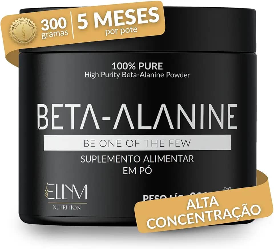 Beta Alanina Pura 300g ELLYM NUTRITION Performance Para Treino e Recuperação Muscular Pós Treino