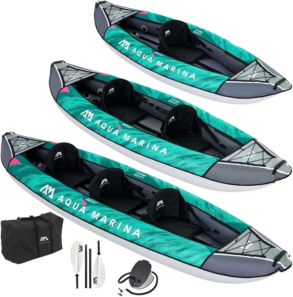 Caiaque Laxo 12'6 LA-380/2022 Aqua Marina para 3 pessoas c/Remo incluído