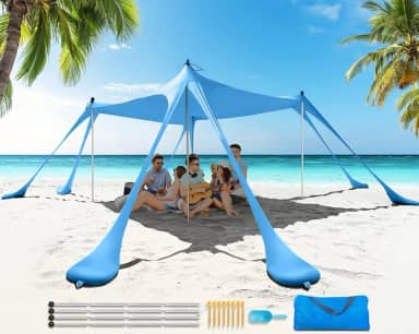 Barraca para Praia 3x3m, Abrigo Praia Guarda-Sol, Tenda, Tenda de Praia, PortáTil para FamíLia para 4 A 8 Pessoas, Barraca de Praia, Gazebo, Tenda Gazebo, Tenda Camping, Guarda Sol