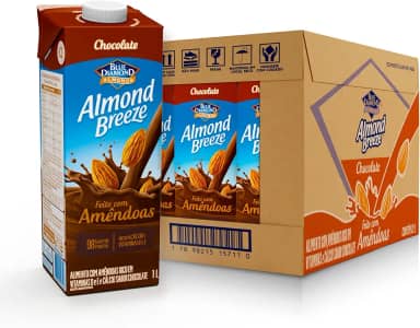 Pack de Alimento com Amendoa Almond Breeze Chocolate 1L - 12 Unidades