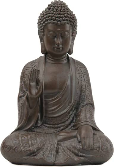 Estátua Buda de Buda – Estátuas de Buda para Decoração de Casa, Estatuta de Buda de Buda, Decoração de Buda de Meditação Marrom 19 cm