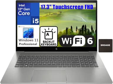 HP Laptop Empresarial Envy 17 2023 Com Tela Sensível Ao Toque Fhd De 17,3', Intel I5-13500H 14 Núcleos 13ª Geração (Beat I7-12650H), 32 Gb Ram Ddr4, Ssd Pcie 1 Tb, Wi-Fi 6E, Bluetooth 5.3, Teclado R