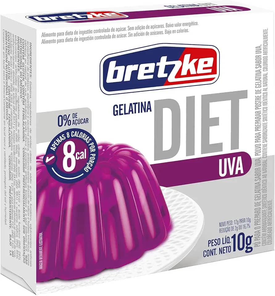 Bretzke Gelatina Diet em Pó Uva 10g