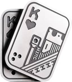 New Decompression Metal Poker Fidget_Slider,Manually Rotate Adult Office Decompression Toys to Relieve Pressure, Tabletop Toys for Adults, (KK)