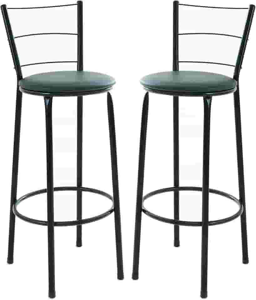 Kit 2 Banquetas 3 Arames Para Cozinha, Balcões e Áreas Externas (Preto)