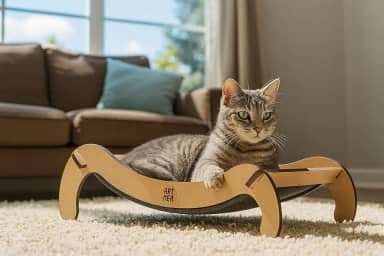 Rede Cama Suspensa De Chão Para Pet Gatos Todas Raças