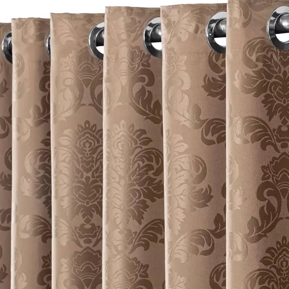 Cortina Semi Blackout Jacquard 2,00x1,80 Janela Sala E Quarto Varão Simples (1-AVELÃ)