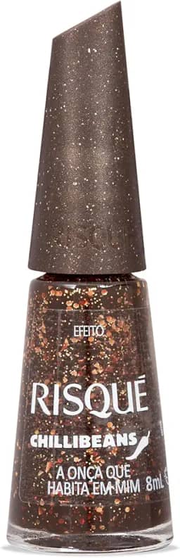 Esmalte Marrom Risqué & Chilli Beans A Onça que Habita em Mim Efeito 8ml