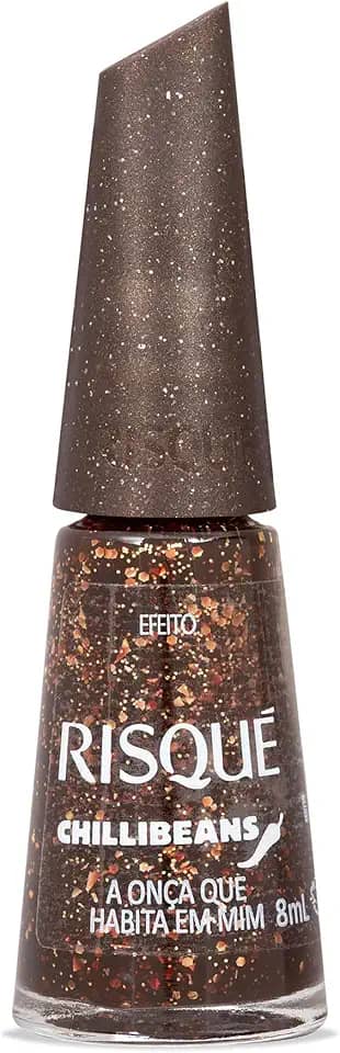 Esmalte Marrom Risqué & Chilli Beans A Onça que Habita em Mim Efeito 8ml
