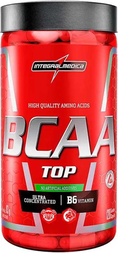 Aminoácidos Essenciais BCAA Top 120 Cáps – Para Recuperação e Desempenho – Integralmedica