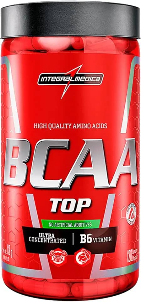 Aminoácidos Essenciais BCAA Top 120 Cáps – Para Recuperação e Desempenho – Integralmedica