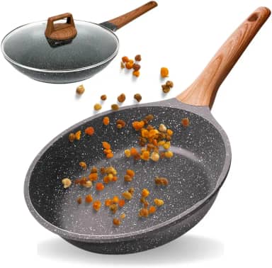 Panela Frigideira com Tampa 28cm Antiaderente De Cerâmica