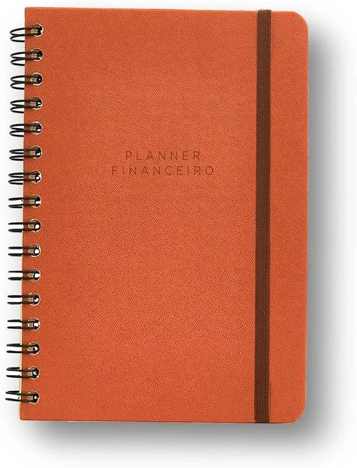 Planner Wire-O Clássica Financeiro A5 Caramelo, Cicero