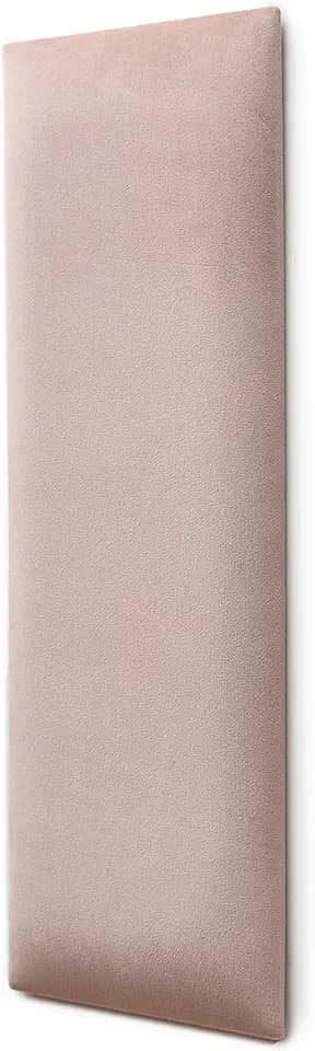 Placa Cabeceira Modulada Adesiva Estofada 20cm x 60cm Unidade - Veludo Nude