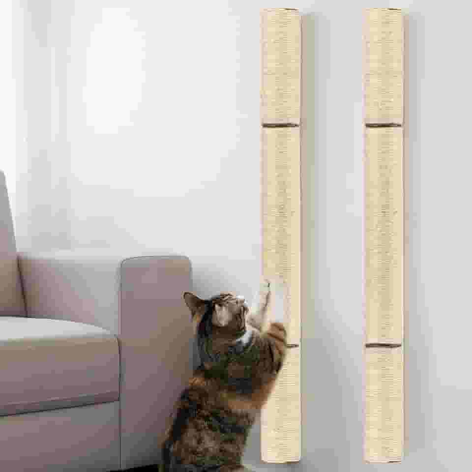 AceOrbit 2 arranhadores de 76 cm para gatos montados na parede, haste de sisal, móveis para gatos internos, mastro de escalada alto e resistente para gatos grandes
