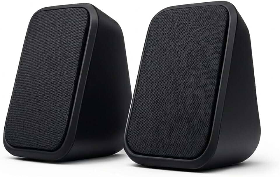 Caixa de Som Mini PC Notebook 5W RMS Som Nítido Estéreo USB Plug Play Controle Volume Integrado Home Office Videochamadas Aulas Online Setup Compacto