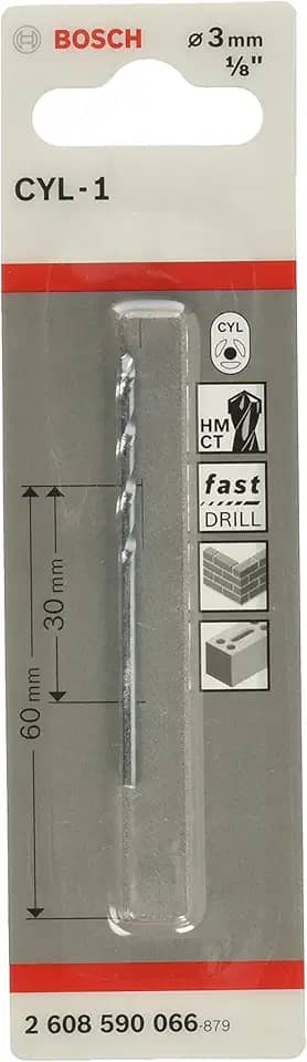 Bosch Broca CYL-1 para concreto Ø3 x 30 x 60 mm