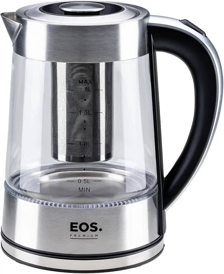 Chaleira Elétrica Eos 1,8 Litros Chef Gourmet Glass Tea Inox Ech04g 110v