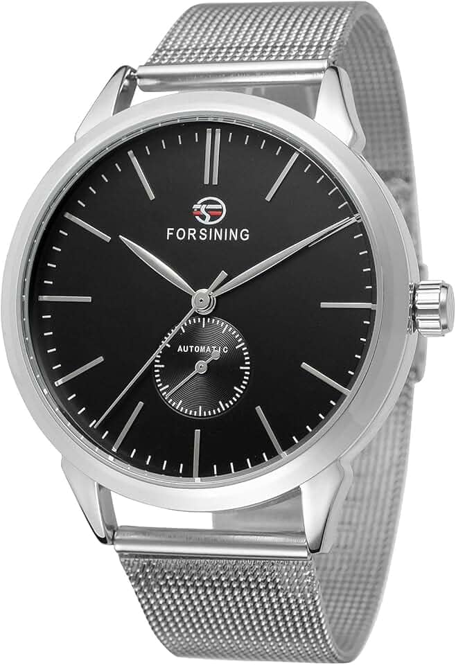 Relógio masculino esportivo automático de movimento chinês analógico exclusivo com pulseira de aço inoxidável, chinês