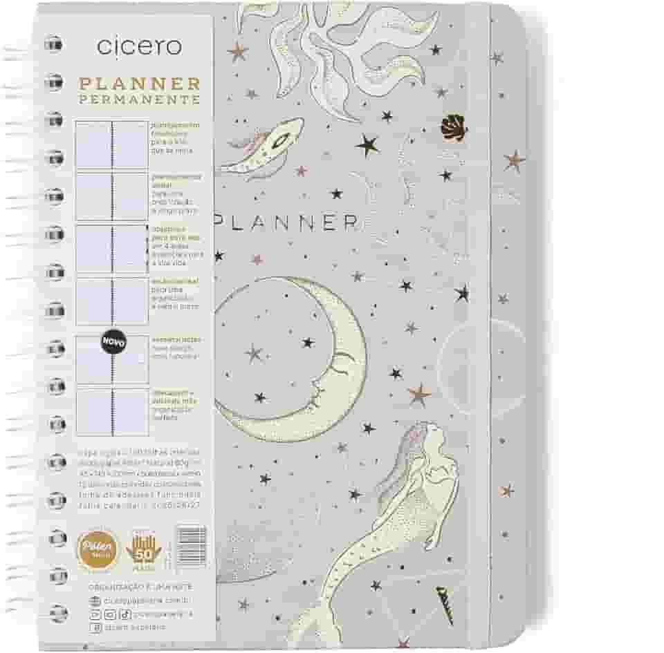 Planner Permanente Wire-O Astral Semanal Notas A5 Maré Off White, Cicero