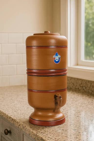 FILTRO DE BARRO NATALIA 6 LITROS COM VELA DE CARVAO ATIVADO E BOIA