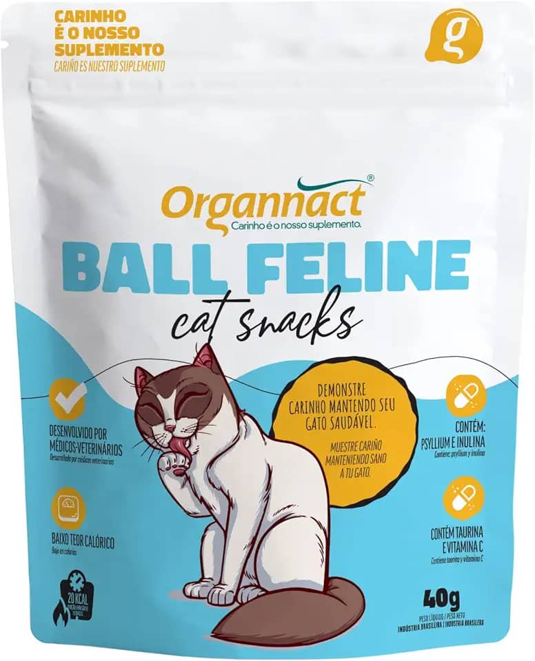 ORGANNACT Suplemento Organnact Ball Feline Cat Snacks 40G