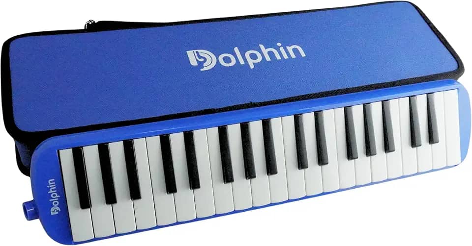 Escaleta 37 Teclas Dolphin 6721, com Semi Case Azul