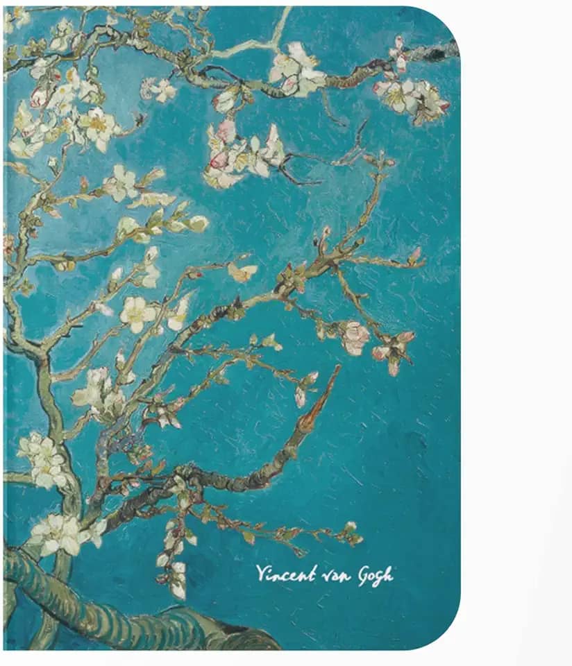Caderno sem Pauta A5 - Capa Flexível 80 Páginas 20x14cm - Amendoeira em Flor de Van Gogh