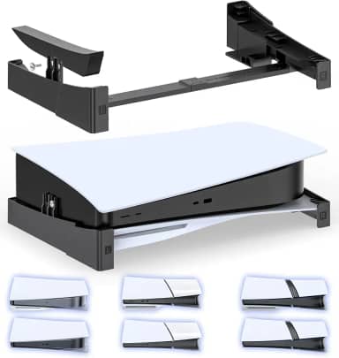 OIVO Suporte horizontal PS5/Slim/Pro para disco e console digital, suporte de base de acessórios PS5 estável com hastes de suporte atualizadas na parte inferior e design escalável para console