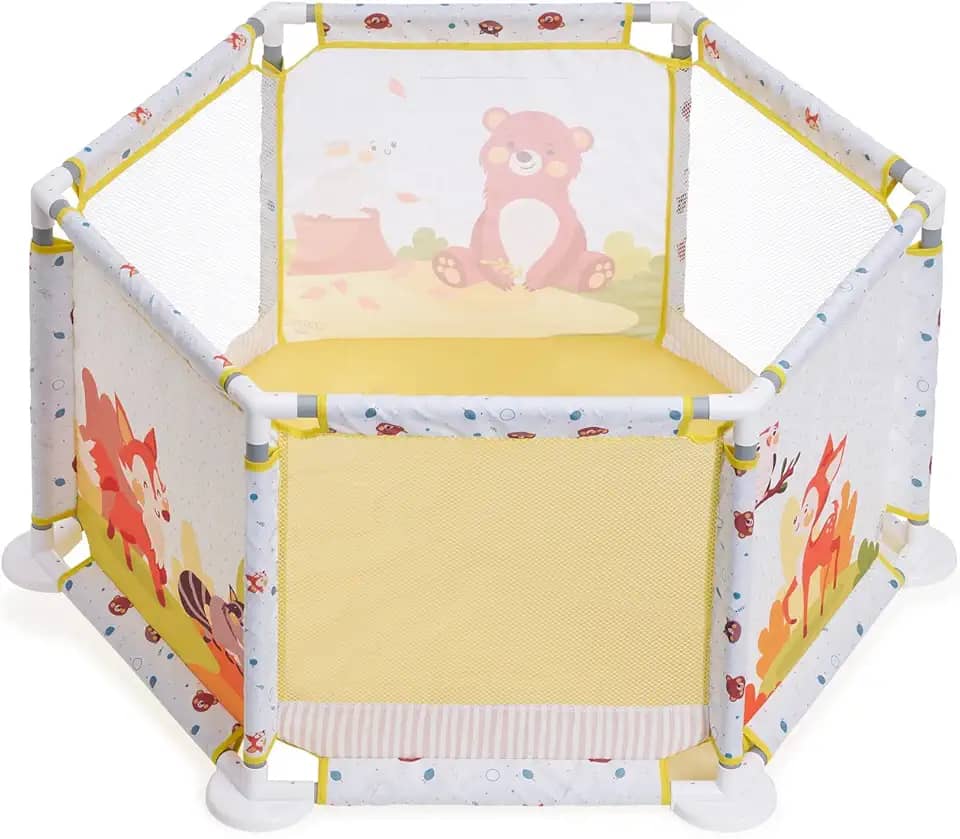 Cercadinho Infantil Chiqueiro Portátil Playpen MaxiBaby (Bege)