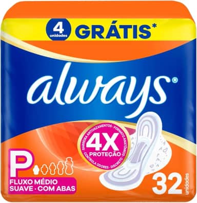 Absorvente Always Super Proteção Suave - 32 unidades