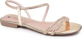 Sandália Rasteira Feminina Rasteirinha com Detalhes de Pedras Coloridas Leve Macia Confort