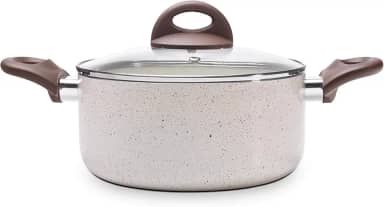 Brinox - Caçarola com tampa e fundo de indução Cerâmic Life 2,55L 20cm - Vanilla