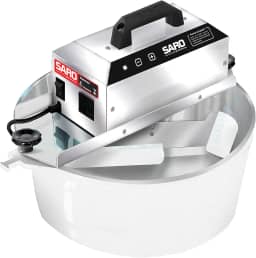 Saro Panela Misturadora Digital, Branca, 30 Velocidades, com LED Indicativo, Carenagem de Aço Escovado, 35x30x13cm, para Doces e Massas