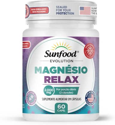 MAGNÉSIO RELAX 2.000MG 60 CAPSULAS SUNFOOD EVOLUTION