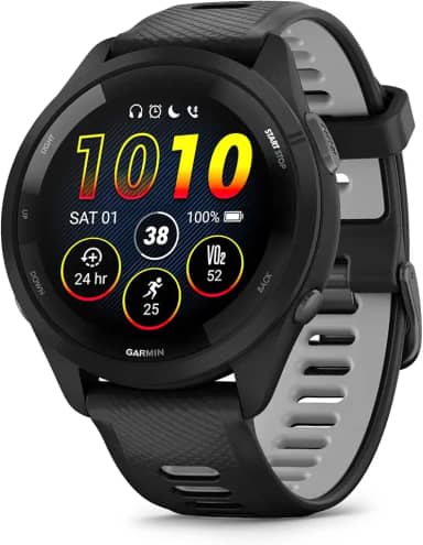 Garmin Smartwatch de corrida Forerunner 265, tela AMOLED colorida, métricas de treinamento e informações de recuperação