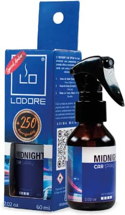 Aromatizante Automotivo Lo Car Spray – Perfume Automotivo Prático e Eficiente, Cheirinho Duradouro para Carros, Ideal para Refrescar o Interior do Veículo com Aromas Suaves e Sofisticados (Midnight)