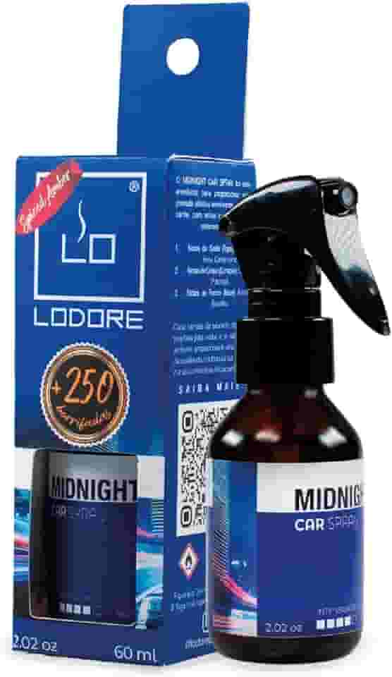 Aromatizante Automotivo Lo Car Spray – Perfume Automotivo Prático e Eficiente, Cheirinho Duradouro para Carros, Ideal para Refrescar o Interior do Veículo com Aromas Suaves e Sofisticados (Midnight)